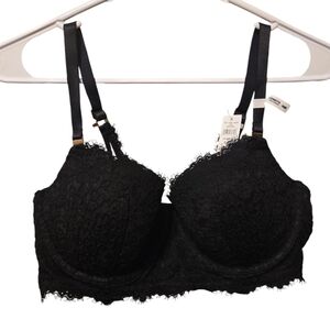 Aerie Balconette black lace bra